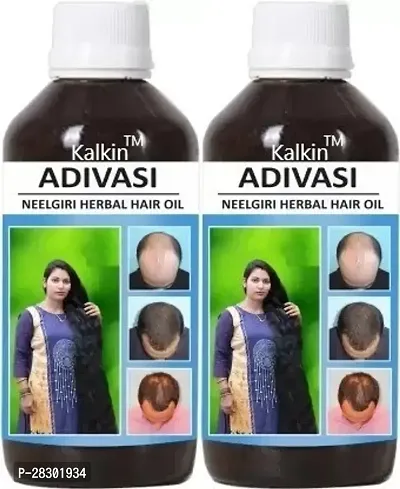 Adivasi Neelgiri Herbal Hair Growth Oil Hair Oil 500 Ml Pack Of 2-thumb0