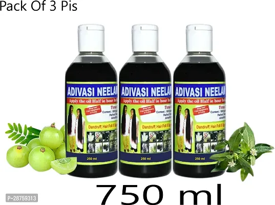 Classic Adivasi Neelgiri Herbal Hair Growth Oil Get Strong And Healthy Hair Oil ,750 Ml Pack Of 3