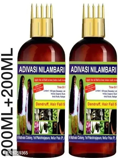 Classic Adivasi Neelambari Medicine Ayurvedic Herbal Anti Hairfall/Anti Dandruff Hair Oil 200Ml Pack Of 2