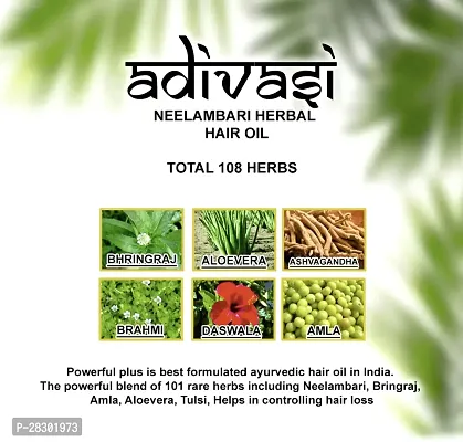 Adivasi Herbal Premium Quality Hair Oil For Hair Regrowth 100 Ml Hair Oil 400 Ml Pack Of 4-thumb2