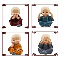 AFTERSTITCH Cute Set of 4 Miniature Figurines Showpiece for Home Decor Bedroom Office Decoration Miniature Garden Idols for Living Room Decorative Items Couples Gift (Small Idols for Home Decor SM1)-thumb3
