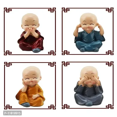 AFTERSTITCH Cute Set of 4 Miniature Figurines Showpiece for Home Decor Bedroom Office Decoration Miniature Garden Idols for Living Room Decorative Items Couples Gift (Small Idols for Home Decor SM1)-thumb4