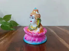 AFTERSTITCH Shiva Idol Lord Shiva Idols for car Dashboard Statue Showpiece for Puja Mandir Home D?cor Decoration Birthday Gift Marble Stone Look Lord Ganesha and Shiva Idols for car Dashboard (Shiva)-thumb1