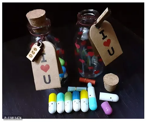 AFTERSTITCH Wood Message Pill Bottle Box, Set of 2