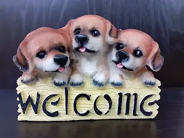 AFTERSTITCH Welcome Dog Showpiece Statue For Home Decoration Living Room Decorative Items For Door Entrance House Warming Gifts For New Home Stylish Latest Kitchen Garden D?cor Figurines-thumb2