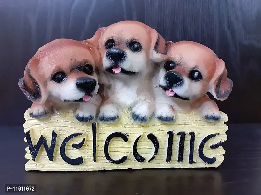 AFTERSTITCH Welcome Dog Showpiece Statue For Home Decoration Living Room Decorative Items For Door Entrance House Warming Gifts For New Home Stylish Latest Kitchen Garden D?cor Figurines-thumb3