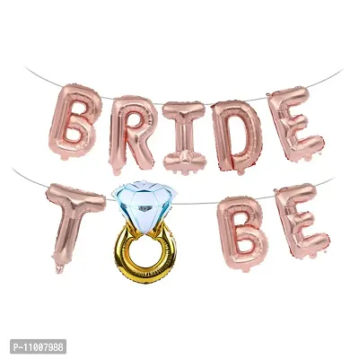 AFTERSTITCH bride to be props for bachelorette party combo set Foil Balloons Letter with Ring Decoration Kit for bachelor Party Shower Celebration Miss to be wedding decor (Bride Foil Balloons)-thumb3