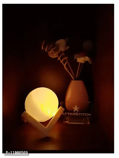 AFTERSTITCH Moon Lamp Light for Bedroom 7 Cm with Battery for Home Decoration Bedroom Side Study Table Diwali Lights Christmas New Year Living Room Garden D?cor Surprise Birthday Party Indoor Outdoor-thumb2