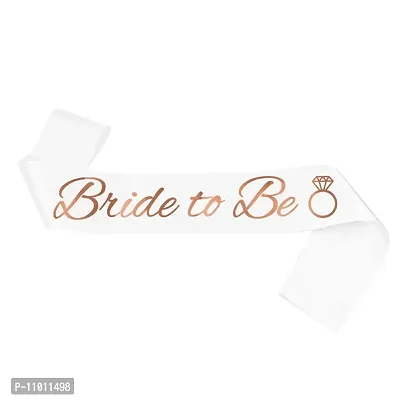 AFTERSTITCH Bride to be sash props set for bachelorette party Decoration Items Set of 1 Sash Ribbon Kit for a Girl from Miss to mrs decor set (Bride To Be SASH)-thumb4