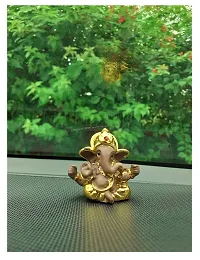 AFTERSTITCH Ganesha Idol for Car Dashboard with Sticker Lord Ganesh Statue Showpiece for Interior Decoration Accessories Small Puja Mandir Home Decoration Entrance Door & Birthday Gift (Design G3)-thumb1