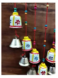 Handmade Rajasthani Wall Hanging Decorative Bells torans White-thumb2