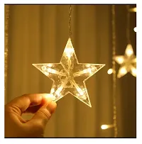 AFTERSTITCH Star Lights for Decoration Hanging 12 Stars on Curtain String LED Lights for Balcony Window Birthday , Diwali, Christmas, New Year and Home Decoration with 8 Modes Flashing (Multi Color)-thumb2