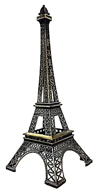 decoration homey Metal Eiffel Tower Statue Showpiece, 7 Inch - Set of 2-thumb2