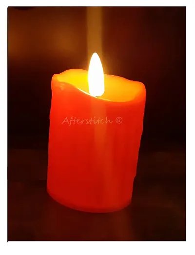 AFTERSTITCH Led Candles for Home Decoration with Battery Artificial Real Wax Candle Flame Like Led Lights Diya's for Diwali Decorative Light Living Room Romantic Dinner