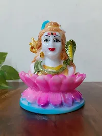 AFTERSTITCH Shiva Idol Lord Shiva Idols for car Dashboard Statue Showpiece for Puja Mandir Home D?cor Decoration Birthday Gift Marble Stone Look Lord Ganesha and Shiva Idols for car Dashboard (Shiva)-thumb4