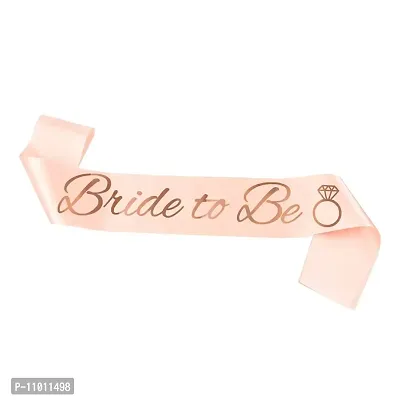 AFTERSTITCH Bride to be sash props set for bachelorette party Decoration Items Set of 1 Sash Ribbon Kit for a Girl from Miss to mrs decor set (Bride To Be SASH)-thumb3