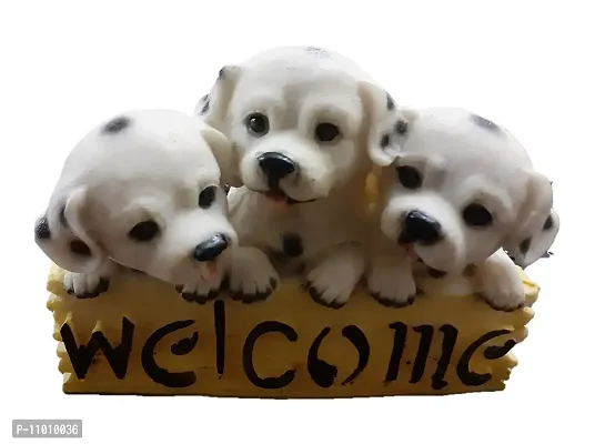 AFTERSTITCH Welcome Dog Showpiece Statue for Door Entrance Decoration House Warming Gifts for New Home Latest Kitchen Living Room Decor Items Stylish-thumb4