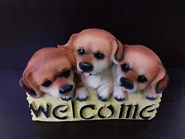 AFTERSTITCH Welcome Dog Showpiece Statue For Home Decoration Living Room Decorative Items For Door Entrance House Warming Gifts For New Home Stylish Latest Kitchen Garden D?cor Figurines-thumb3