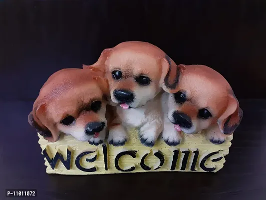 AFTERSTITCH Welcome Dog Showpiece Statue For Home Decoration Living Room Decorative Items For Door Entrance House Warming Gifts For New Home Stylish Latest Kitchen Garden D?cor Figurines-thumb4