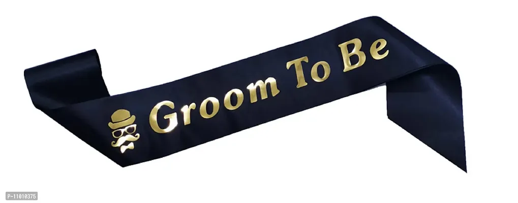 AFTERSTITCH Groom to be sash for bachelorette party Decoration Ribbon for men to be married pre wedding celebration Kit (Groom To be SASH)-thumb0