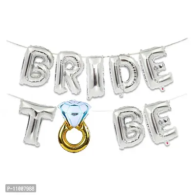 AFTERSTITCH bride to be props for bachelorette party combo set Foil Balloons Letter with Ring Decoration Kit for bachelor Party Shower Celebration Miss to be wedding decor (Bride Foil Balloons)-thumb2