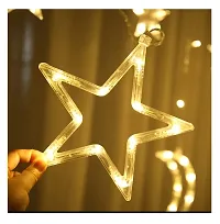 AFTERSTITCH Star Lights for Decoration Hanging 12 Stars on Curtain String LED Lights for Balcony Window Birthday , Diwali, Christmas, New Year and Home Decoration with 8 Modes Flashing (Multi Color)-thumb1