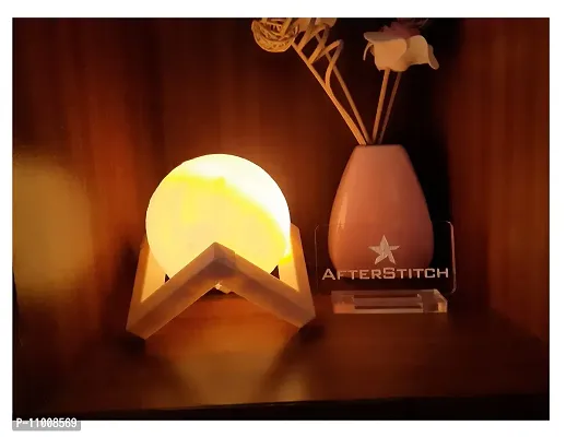 AFTERSTITCH Moon Lamp Light for Bedroom 7 Cm with Battery for Home Decoration Bedroom Side Study Table Diwali Lights Christmas New Year Living Room Garden D?cor Surprise Birthday Party Indoor Outdoor