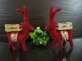 AFTERSTITCH Deer tealight Holder Tea Light Holders for Home Decor Rajasthani Handmade Led Candle Diya Holders for Diwali & Other Festive Decoration & Gift (Christmas Reindeer tealight Holder)-thumb2