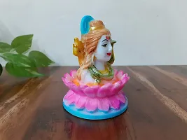 AFTERSTITCH Shiva Idol Lord Shiva Idols for car Dashboard Statue Showpiece for Puja Mandir Home D?cor Decoration Birthday Gift Marble Stone Look Lord Ganesha and Shiva Idols for car Dashboard (Shiva)-thumb2