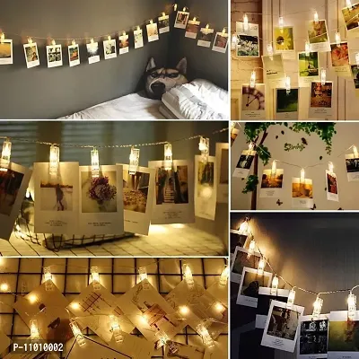 AFTERSTITCH ? Photo Hanging led Clips Lights for Home Decoration Photo led Wall Decor with Battery Artificial decrative LED Pack of 1 (Clip Photo Hanging Lights)-thumb0