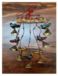 Peacock Wall Hanging Decorative Bells torans Bandar Wall-thumb2