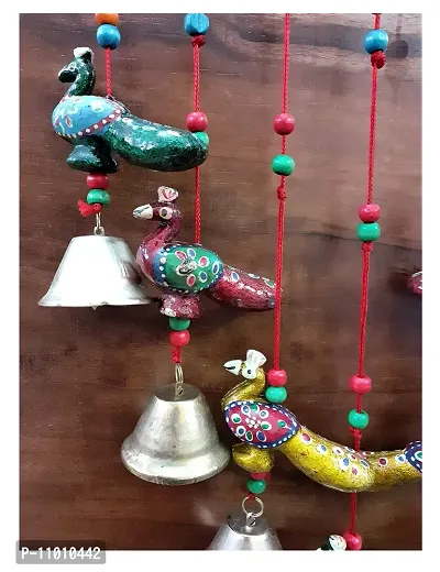 Wall hangings for Home Decoration Wind Chimes Bells torans Bandar Wall Peacock-thumb4