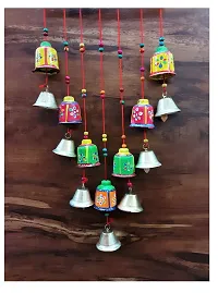 Colored Wooden Wall Hanging Decorative Bells torans for Home Decoration-thumb2