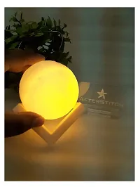 AFTERSTITCH Moon Lamp Light for Bedroom 7 Cm with Battery for Home Decoration Bedroom Side Study Table Diwali Lights Christmas New Year Living Room Garden D?cor Surprise Birthday Party Indoor Outdoor-thumb2