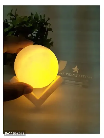 AFTERSTITCH Moon Lamp Light for Bedroom 7 Cm with Battery for Home Decoration Bedroom Side Study Table Diwali Lights Christmas New Year Living Room Garden D?cor Surprise Birthday Party Indoor Outdoor-thumb3