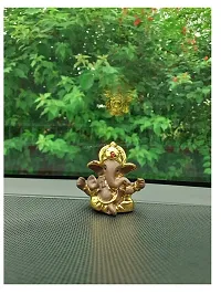 AFTERSTITCH Ganesha Idol for Car Dashboard with Sticker Lord Ganesh Statue Showpiece for Interior Decoration Accessories Small Puja Mandir Home Decoration Entrance Door & Birthday Gift (Design G3)-thumb3