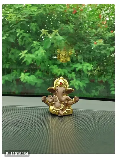 AFTERSTITCH Ganesha Idol for Car Dashboard with Sticker Lord Ganesh Statue Showpiece for Interior Decoration Accessories Small Puja Mandir Home Decoration Entrance Door & Birthday Gift (Design G3)-thumb4