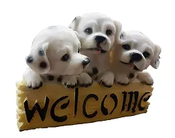 AFTERSTITCH Welcome Dog Showpiece Statue for Door Entrance Decoration House Warming Gifts for New Home Latest Kitchen Living Room Decor Items Stylish-thumb4