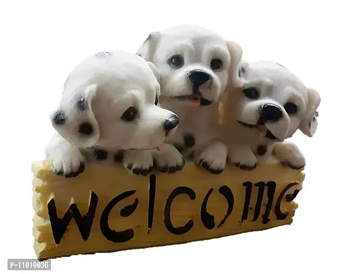 AFTERSTITCH Welcome Dog Showpiece Statue for Door Entrance Decoration House Warming Gifts for New Home Latest Kitchen Living Room Decor Items Stylish-thumb5