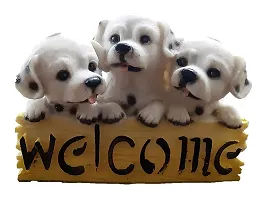 AFTERSTITCH Welcome Dog Showpiece Statue for Door Entrance Decoration House Warming Gifts for New Home Latest Kitchen Living Room Decor Items Stylish-thumb1