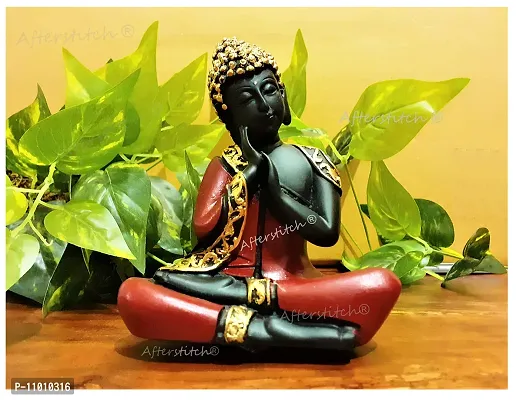 AFTERSTITCH Gautam Buddha Statue for Home Decor Big Size Idols Living Room Door Entrance Decoration Items Decorative Showpiece Figurine Garden 13 cm Height Sitting Buddha,Multicolor