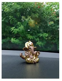 AFTERSTITCH Ganesha Idol for Car Dashboard with Sticker Lord Ganesh Statue Showpiece for Interior Decoration Accessories Small Puja Mandir Home Decoration Entrance Door & Birthday Gift (Design G3)-thumb2