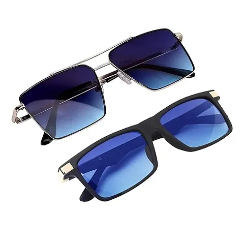 Fabulous Plastic And Metal Sunglass For Men Pack Of 2