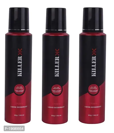 Killer Storm Liquid Deodorant For Man 150 ml Each (Pack Of 3)