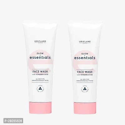 Oriflame Glow Essentials Face Wash With Vitamin E  B3 125 ml Each (Pack Of 2)-thumb0