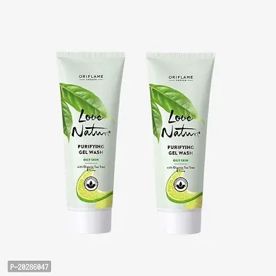 Oriflame Love Nature  Purifying Gel Wash With Organic Tea Tree  Lime 125 ml Each (Pack Of 2)-thumb0