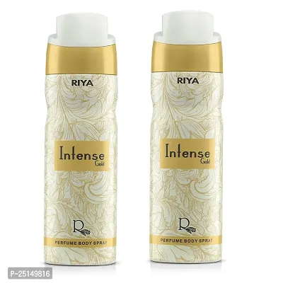 Riya Intense Gold Perfume Body Spray For Men  Women 200 ml Each (Pack Of 2)