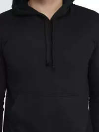 Mens Solid Sweatshirt and Hoodies Black-thumb1
