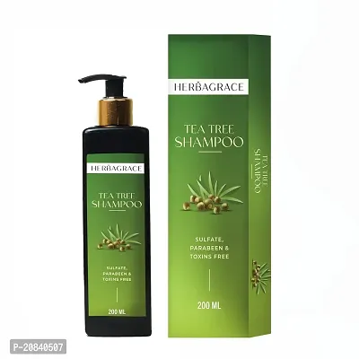 Natural Herba Grace Tea Tree Shampoo For Dry And Frizzy Hair, For Silky, Shiny, Smooth And Manageable Hair Pack Of 1-thumb0