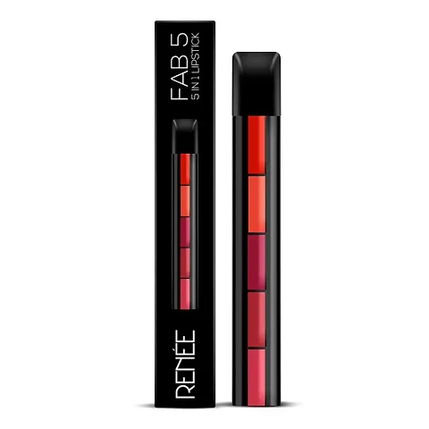 5 in 1 Multicolor Lipstick With Makeup Essential Combo